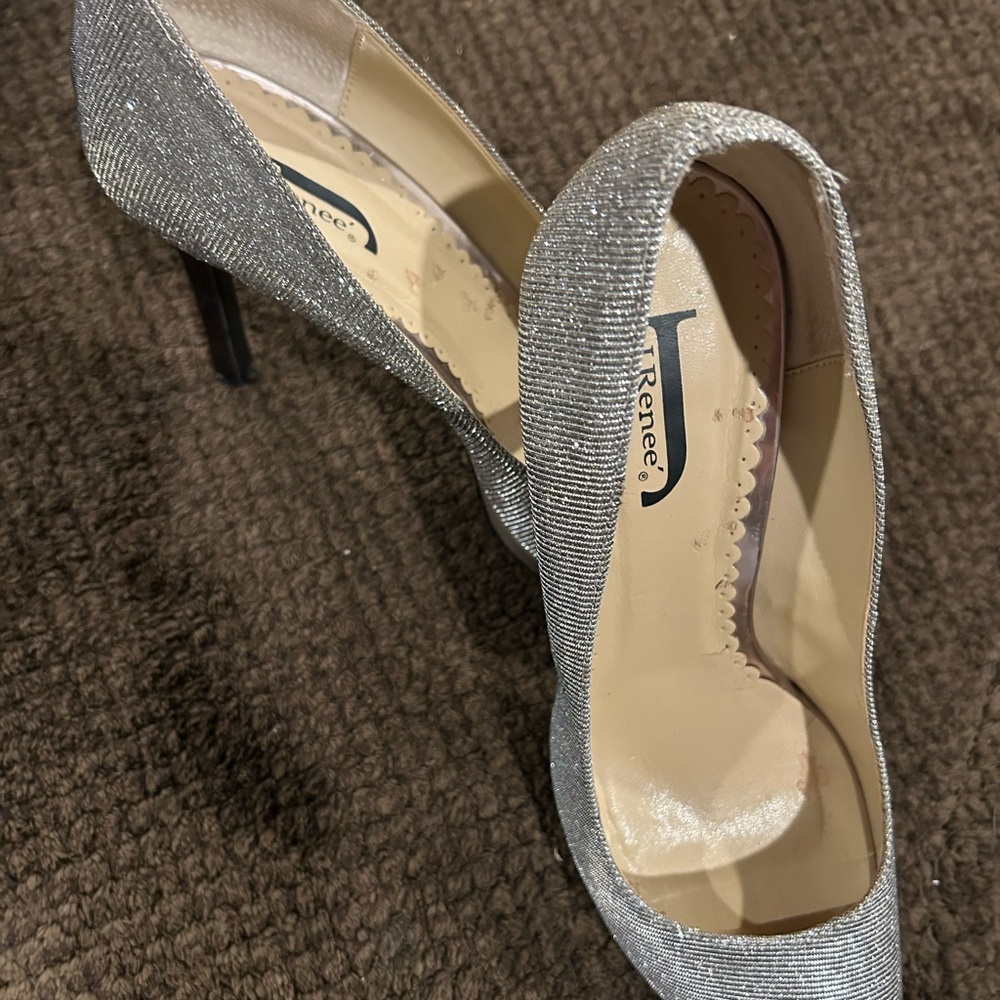 J.Renee Sparkling Silver Heels